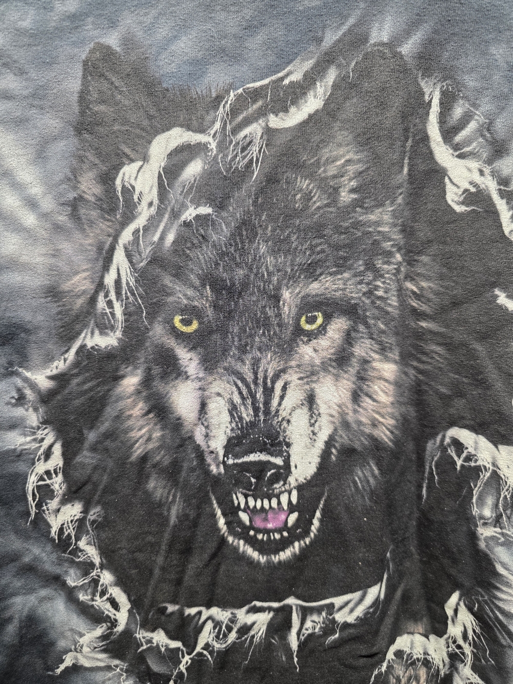 The Mountain Black Wolf Graphic Tee - Black and Gray - Picture 2 of 4